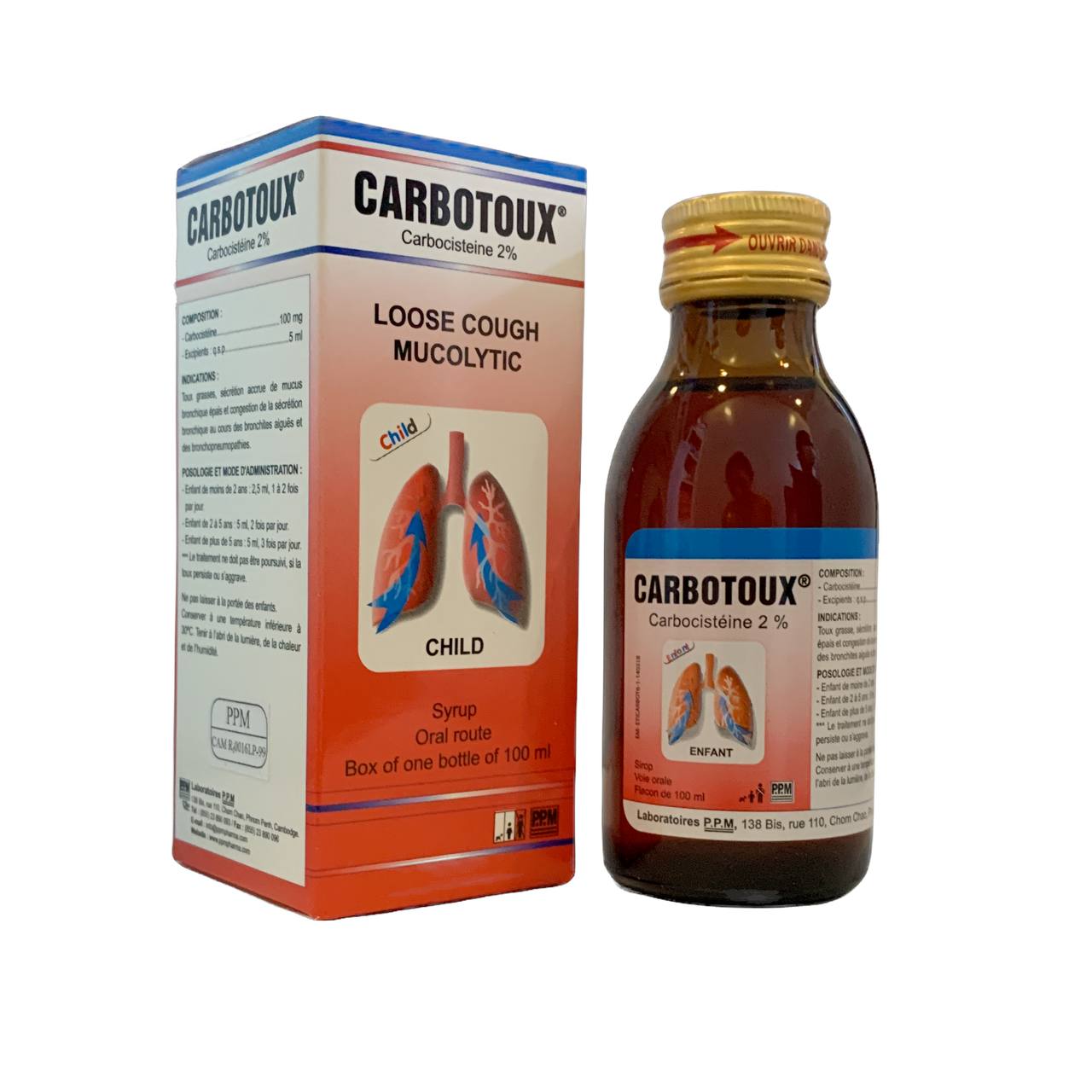 Carbotoux Enf 2% sp