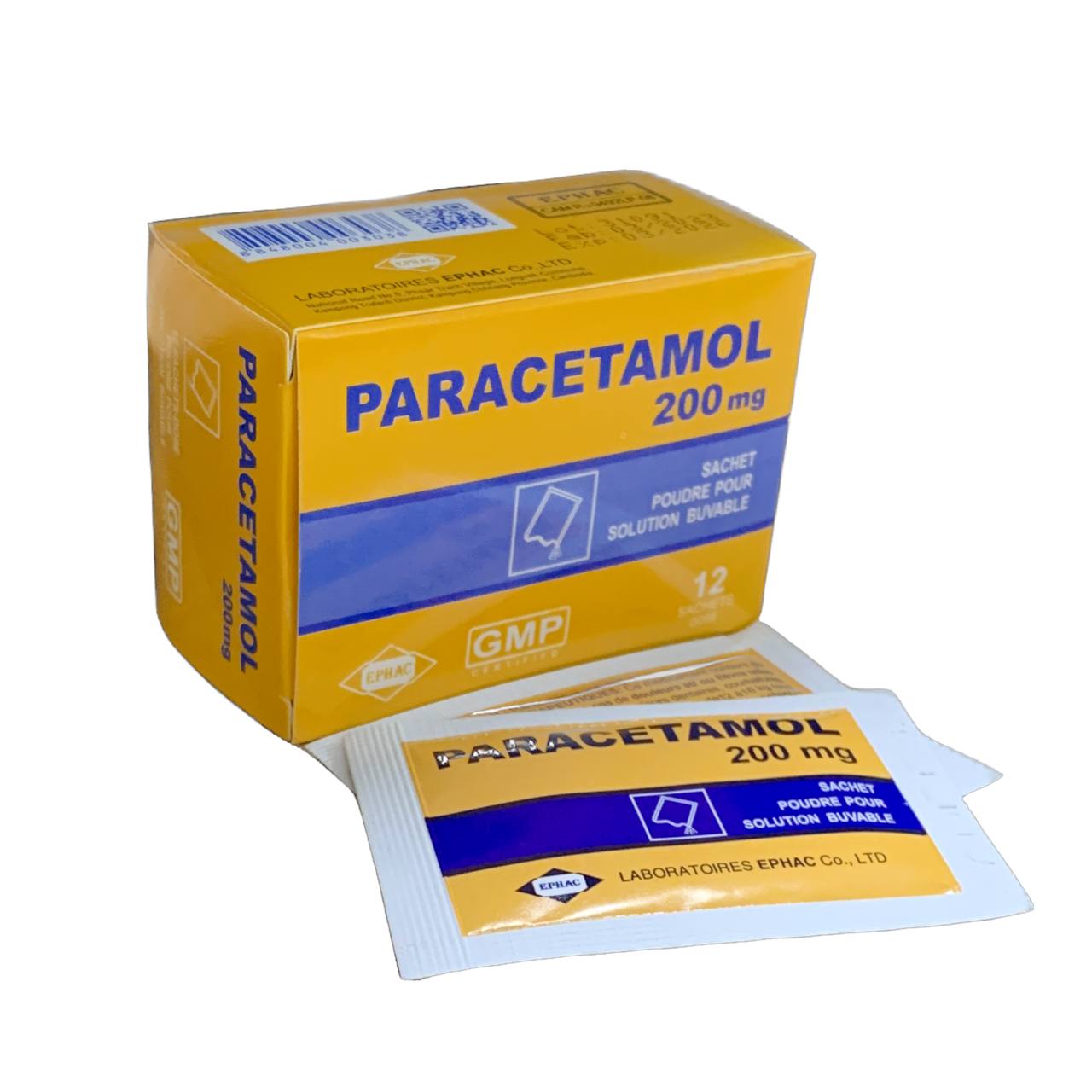 PARACETAMOL 200 EPHAC(B/1x12SAC)