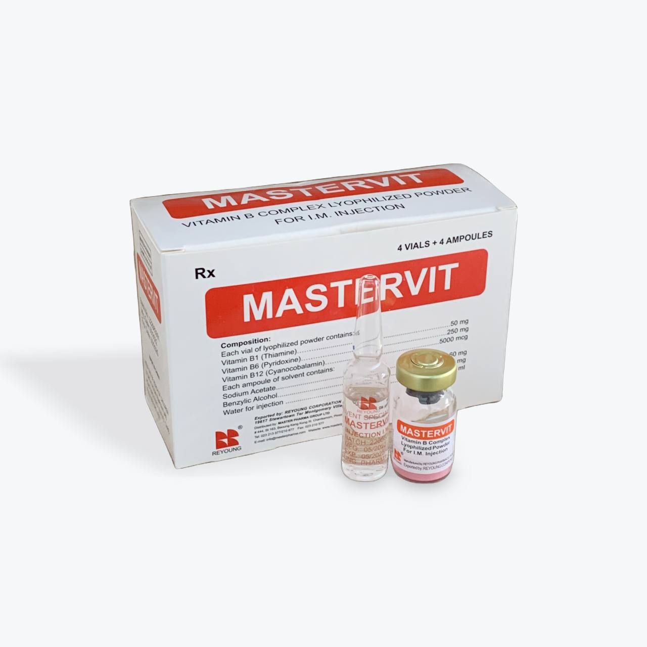 MASTERVIT(B/4VIALS+4AMP)