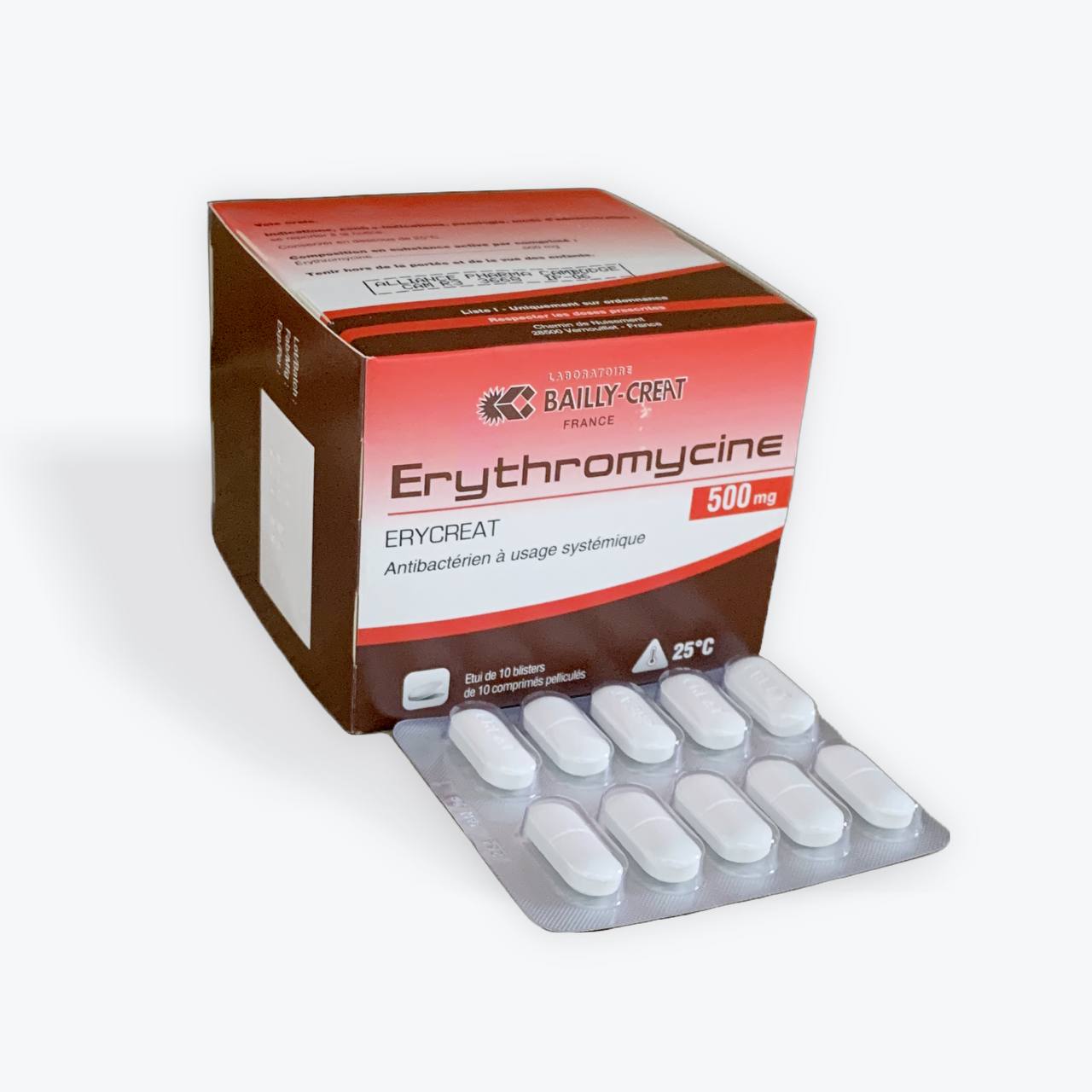 ERYTHROMYCIN 500mg CREAT (B/1x10x10TAB)